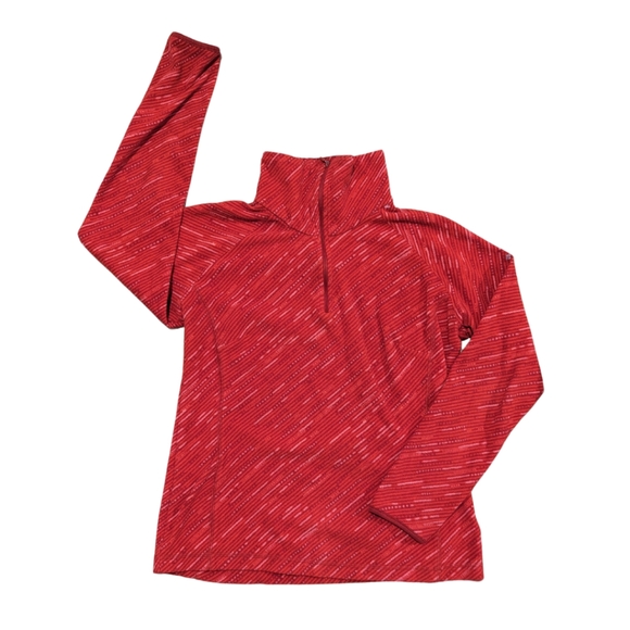 Columbia Quarter Zip Fleece, Red, Snowboarding Skiing Base Layer - Picture 3 of 6